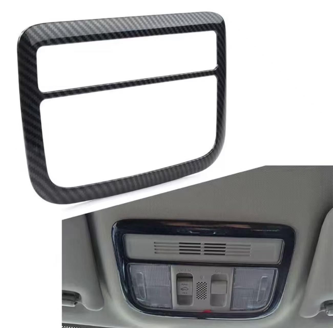 ホンダ シビック FC1 FK7 FK8 セダン ハッチバック タイプR カーボン ルック ルームランプカバー フロント マップランプ ルーフランプ ガーニッシュ b13021/b12303