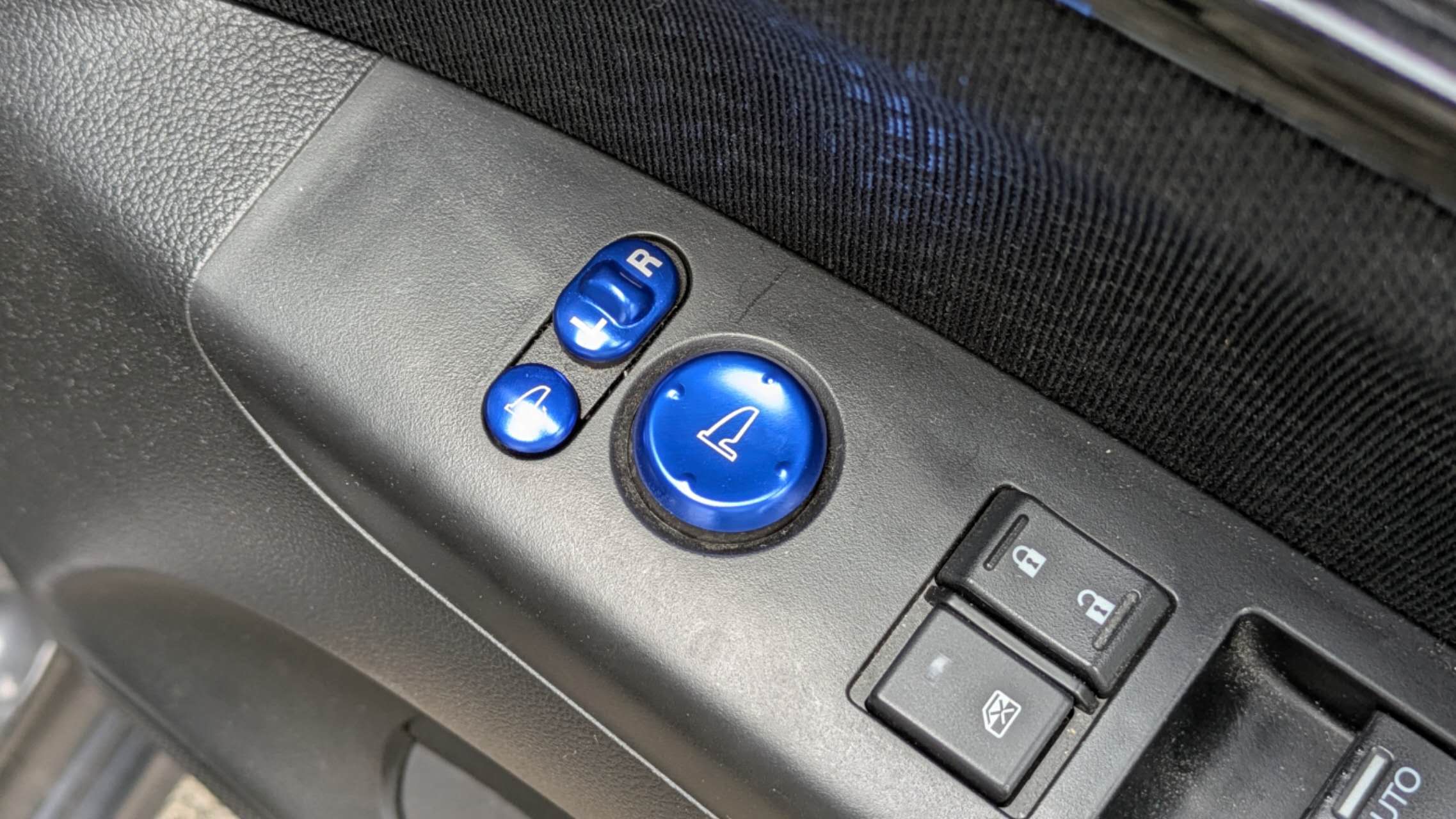 ホンダ N-BOX JF3 JF4 G G.L G.EX ターボ ホンダセンシング ミラー スイッチ カバー ドアミラー サイド ミラー 調整 ボタンブルー 青 b13596