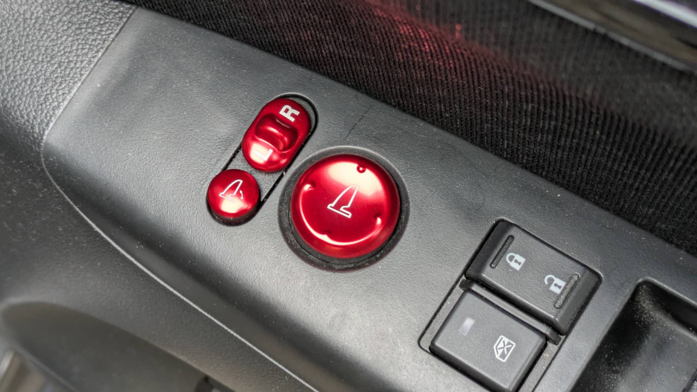 ホンダ アコード CU1 CU2 24E 24TL 24iL タイプS スポーツスタイル 　ミラー スイッチ カバー ドアミラー サイド ミラー 調整 ボタン レッド 赤 b13602 12mm