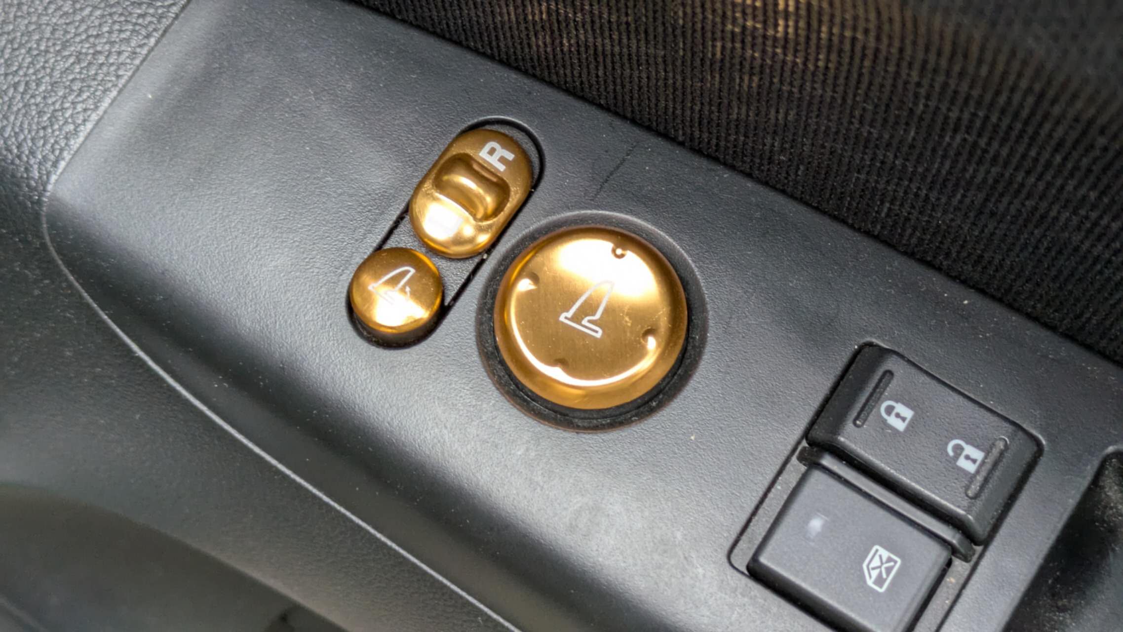 ホンダ インスパイア CP3 35TL 35iL ベースグレード 　ミラー スイッチ カバー ドアミラー サイド ミラー 調整 ボタン ゴールド 金 b13605 12mm