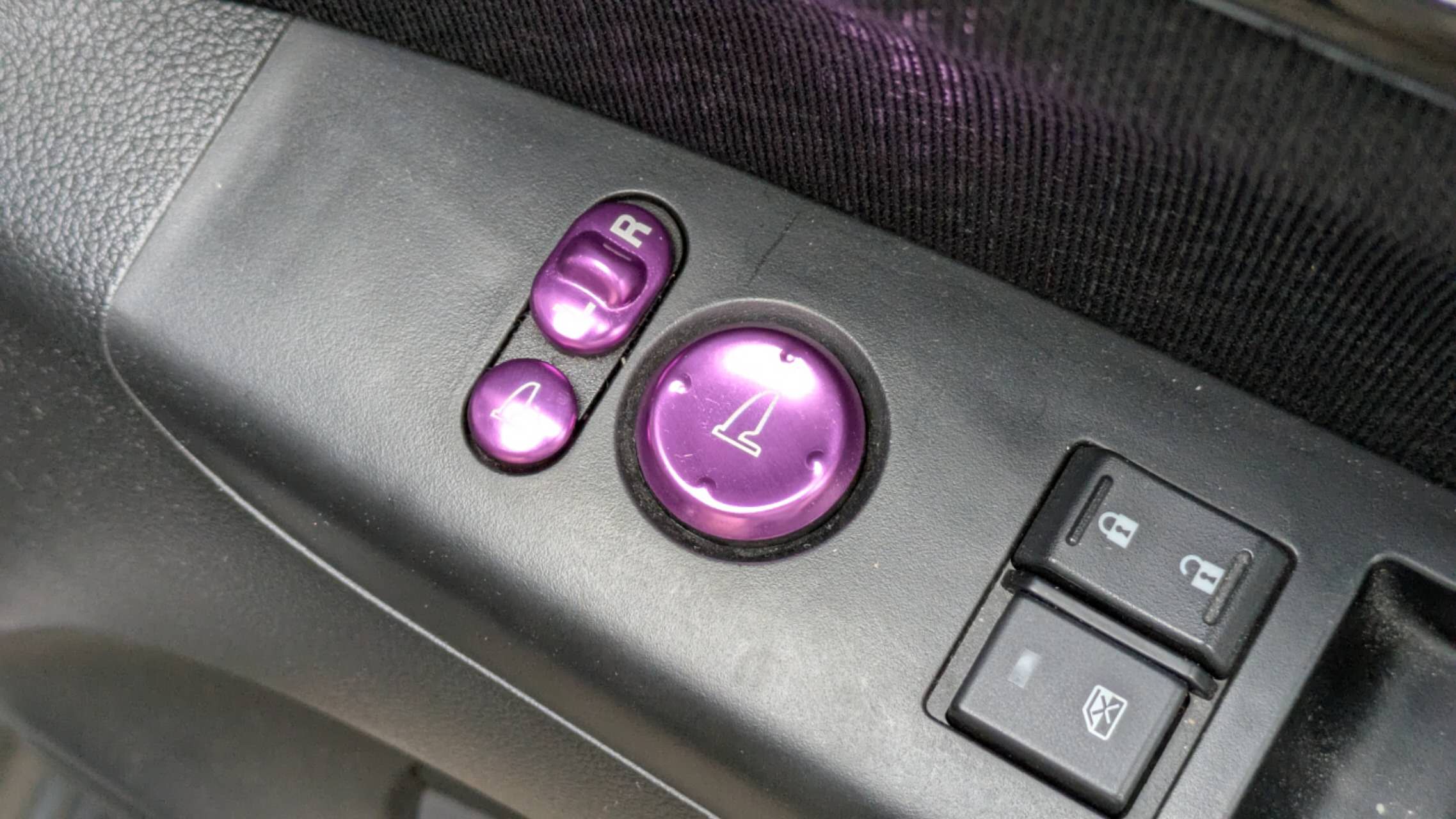ホンダ ステップワゴン RK1 RK2 RK3 RK4 G L Gi Eセレクション コンフォートセレクション 　ミラー スイッチ カバー ドアミラー サイド ミラー 調整 ボタン パープル 紫 b13607 12mm