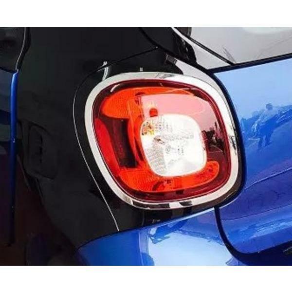 Smart スマート スマートフォーツー クーペ カブリオレ フォーフォー C453 W453 A453（ 2014年-） メッキ　テールライト　テールランプ　テール リング リム　ガーニッシュ　カバー