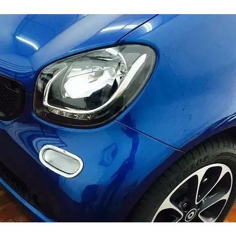 Smart スマート スマートフォーツー クーペ カブリオレ フォーフォー C453 W453 A453（ 2014年-） メッキ　ウインカー　バンパー　フロント リング リム　ガーニッシュ　カバー