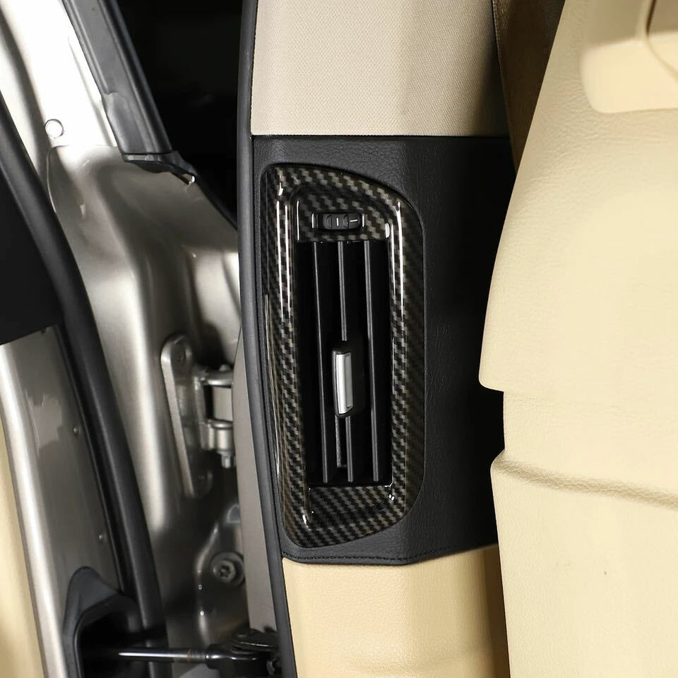 カーボン調 Bピラー　サイド エアコンダクト カバー BMW F01 F02 F04 740i 740Li 750i 750Li 760Li アクティブハイブリッド7 7シリーズ コンソール エアコン ダクト パネル カバー　7494