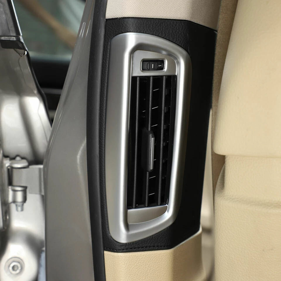 シルバー Bピラー　サイド エアコンダクト カバー BMW F01 F02 F04 740i 740Li 750i 750Li 760Li アクティブハイブリッド7 7シリーズ コンソール エアコン ダクト パネル カバー　7549