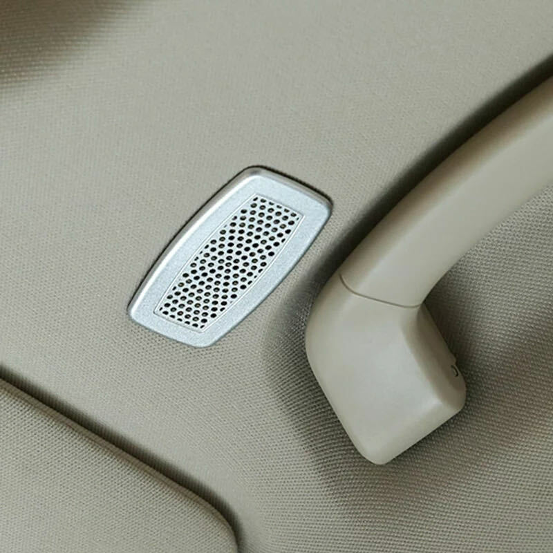 BMW　 F01 　F02　 F04　　サテンシルバー マイクロフォン カバー　マイク　メッシュ　カバー　フレーム　枠　7340　2P