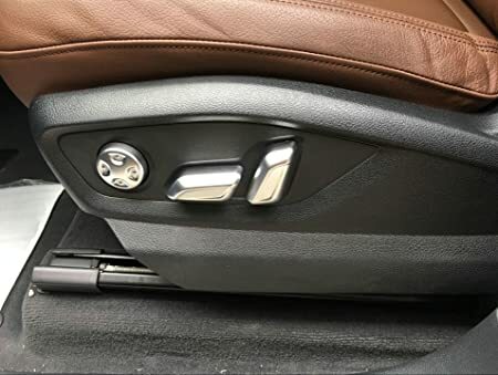 アウディ A4 (8w) 2016年2月~ A5 (F5) 2017年4月~ Q5 (FY) 2017年10月~ シルバー シートスライダー カバー スライド パワーシート スイッチ アジャスター