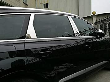 アウディ Q7 4MC 2.0TSFIクワトロ 3.0TSFIクワトロ 45TSFI 55TSFI アーバンブラック ステンレス ドアピラーカバー ドアピラー サイドピラー ドア ウインドウ パネル ガーニッシュ