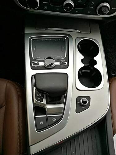アウディ Q7 4MC 2.0TSFIクワトロ 3.0TSFIクワトロ 45TSFI 55TSFI アーバンブラック サテン シルバー ドリンクホルダー カップホルダー カバー ガーニッシュ センターコンソール ドリンク カップ パネル
