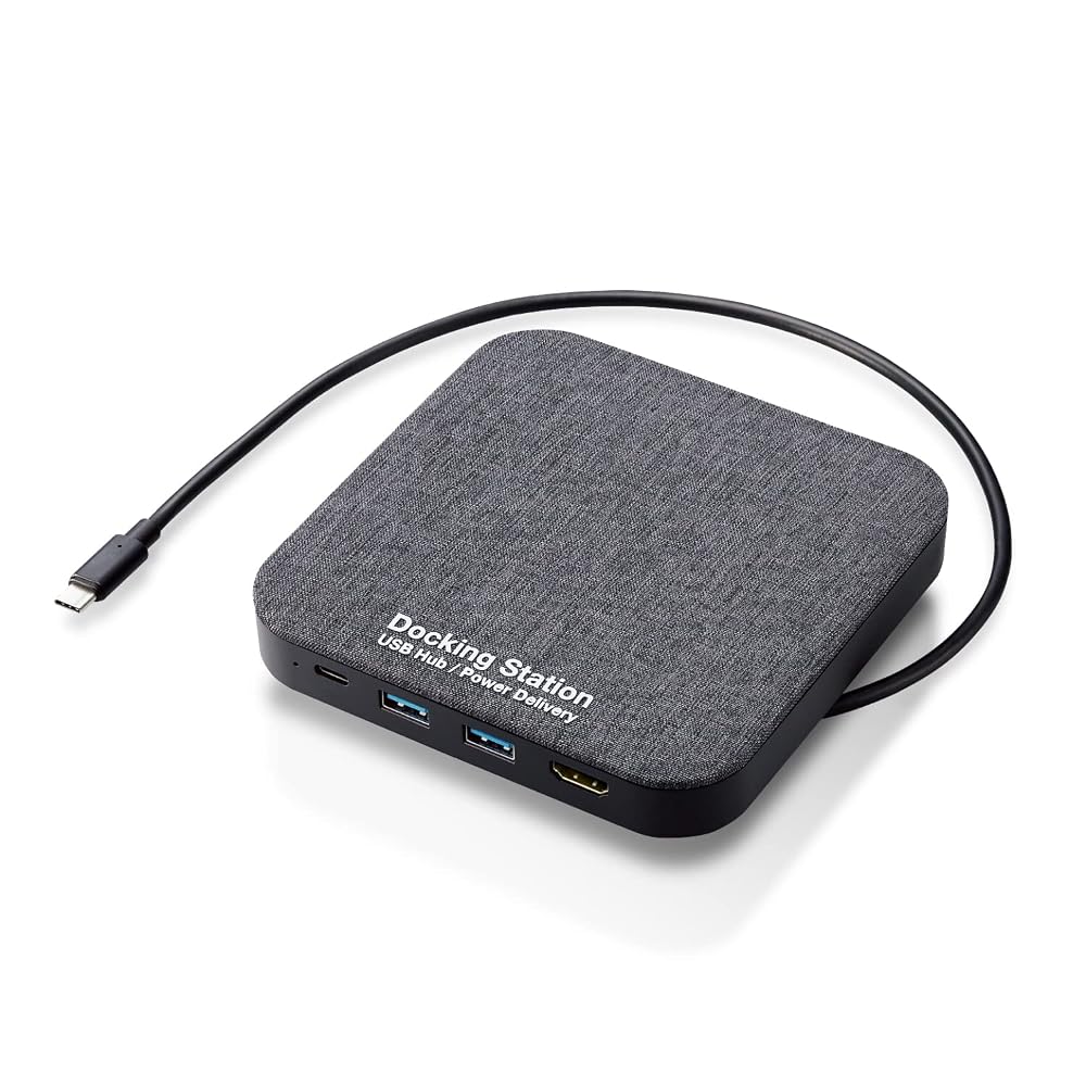 エレコム 外付けSSD ドッキングステーション機能付 500GB [HDMI/USB-C/USB-A/USB PD 100W対応] Mac/iPad/Windows対応 ESD-DSA0500GBK