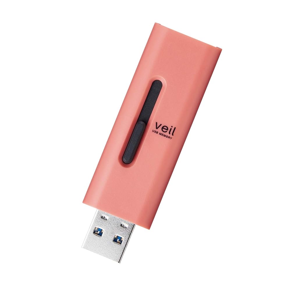 エレコム USBメモリ 32GB USB3.2(Gen1)対応 スライド式 ストラップホール付き レッド MF-SLU3032GRD