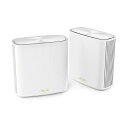 【Amazon.co.jp】ASUS WiFi 無線 ルーター WiFi6 4804 + 574 Mbps デュアルバンド ZenWiFi XD6/W (2 Pack)【A】 メッシュ 機能付3階建/4LDK「Amazon.co.jp販売製品 /【テレワーク(在宅勤務)も安心】ビジネスレベルのセキュリティーで家庭内接続機器をお守りします。また、帯域幅変更機能でネット会議中の音声途切れもなく、画像も滑らかです。【特長】2台を一緒に使用することで、最大約501平方メートル、およそ4部屋の通信範囲。家の隅々までカバーし、Wi-Fiをつなぎなおす手間なし複数台繋げても、家の端でも途切れず快適【デュアルバンドメッシュ】 4804 Mbps+574Mbps　デュアルバンドメッシュWi-Fiネットワーク、繋ぎ合わせることで、安全に家中に広がる。8Kストリーミングにも最適。【中継機との違い】中継器は親機の負担となり通信速度が下がりますが、接続ルーター台数分に負担が分散【簡単セットアップ】アプリを利用して、3ステップで設定完了、即接続【サイズ・重量】129 x 129x 59mm(幅×高さ×奥行) 435g 【】2年 【ワイヤレス規格】IEEE 802.11a / b / g / n / ac / ax 、IPv4 、 IPv6