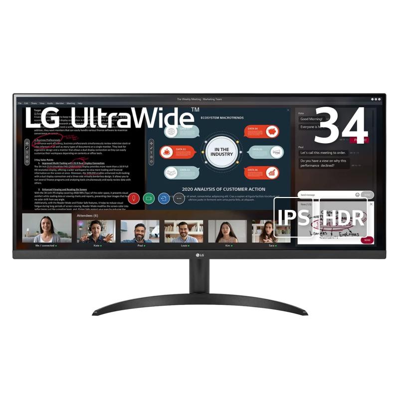 楽天ドリームストア365【Amazon.co.jp 】LG モニター ディスプレイ 34WP500-B 34インチ /作業効率アップ、ビジネス、プログラミング、トレーディング、グラフィック、映画、ゲーム/21:9 平面ウルトラワイド（2560×1080）