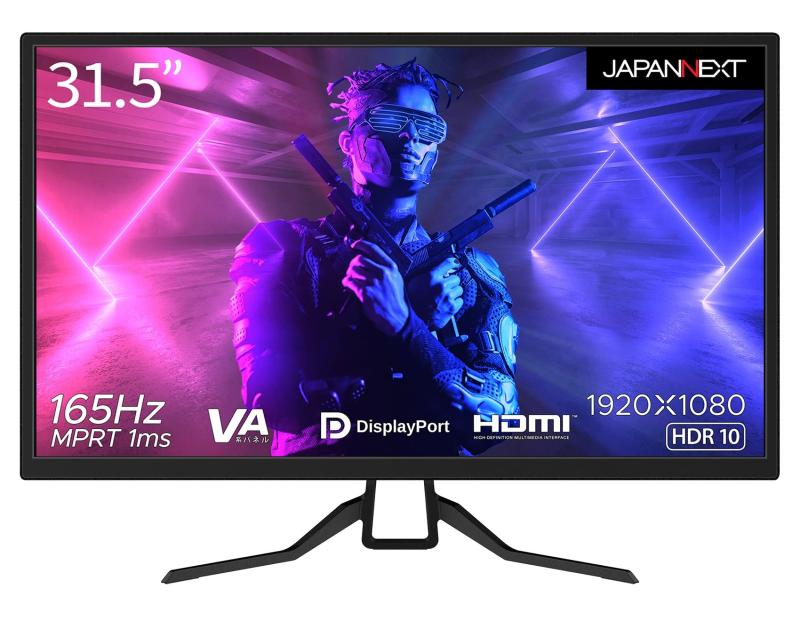 JAPANNEXT 31.5C` tHDpl165HzΉQ[~Oj^[ JN-315MV165FHDR HDMI DP 165Hz 144Hz