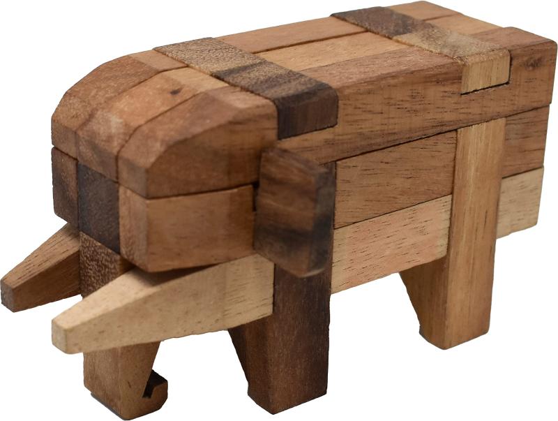 Gt@gpY ؐpY ̃pY m ]g  ]E ElephantPuzzle WoodenPuzzle MadeinThailand [sAi]