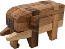 エレファントパズル 木製パズル 立体パズル 知育 脳トレ 象 ゾウ ElephantPuzzle WoodenPuzzle MadeinThailand 並行輸入品