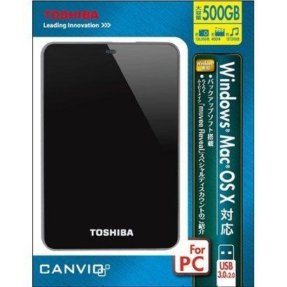 TOSHIBA HDTC605JK3A1 [USB3.0ڑ |[^un[hfBXN 500GB ubN]