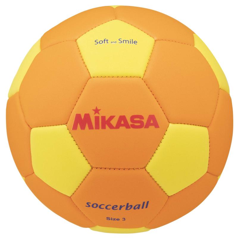 サッカーボール（ジュニア） ミカサ(MIKASA) スマイルサッカーボール 4号 (小学生向け)/3号(幼児・小学生向け) マシン縫い ブルー/レッド オレンジ/イエロー STPEF4 STPE3 推奨内圧0.20~0.30(kgf/㎠)