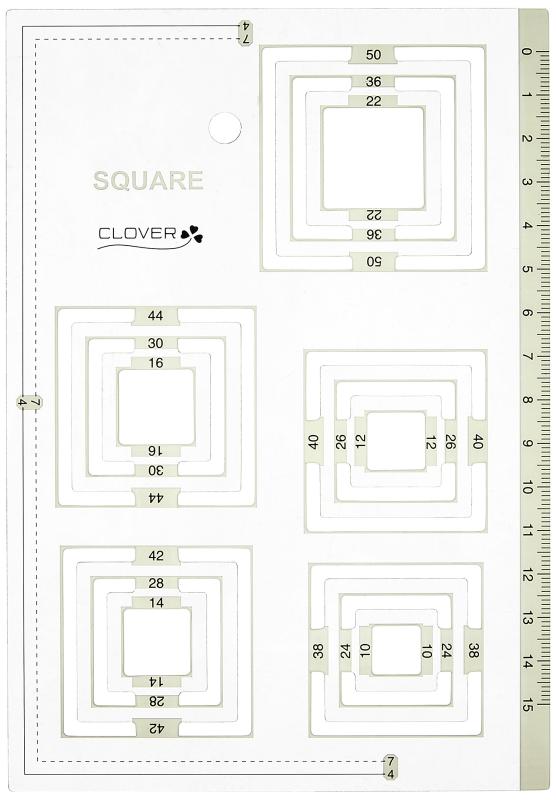 Clover ピーステンプレート 正方形 57-999