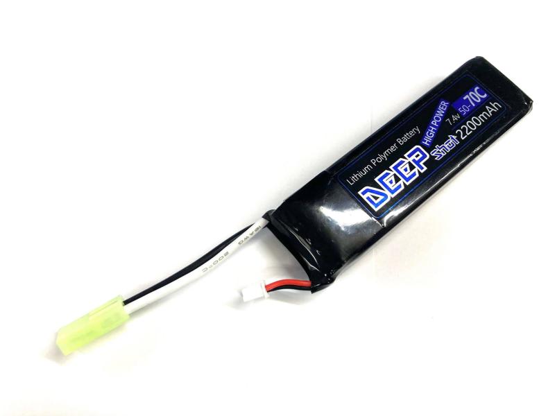 DEEP shot リポバッテリー2200mAh 50-70C 7.4vタミヤコネクタ仕様