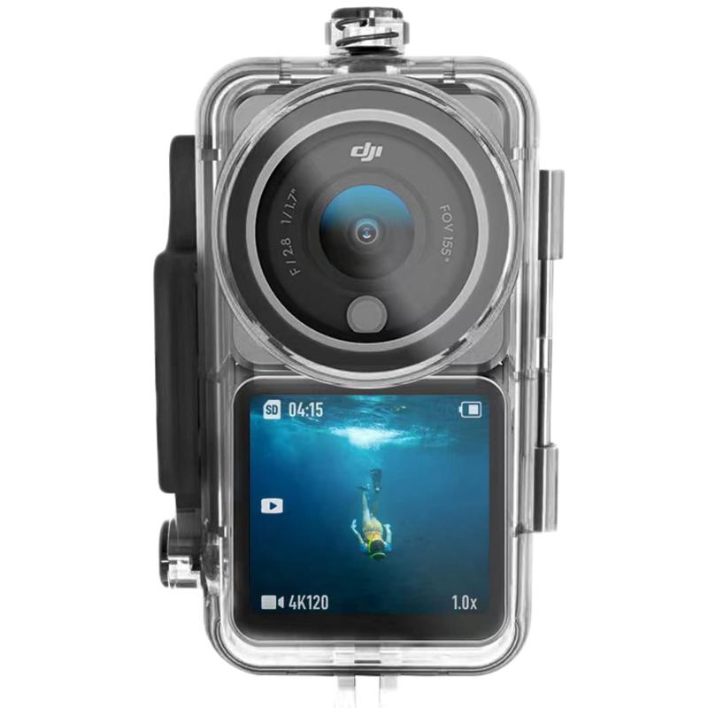 FitStill ハウジングケース DJI Osmo Action2 カメラ用 防水ケース 45M ダイビング ハウジング 保護アクセサリー シェルケース
