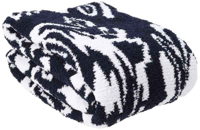 [カシウェア] ブランケット THCH-DSK01 Throw-Damask Navy/White [並行輸入品]