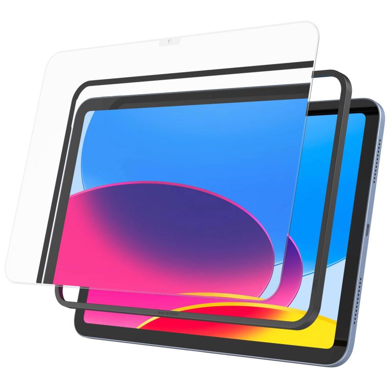 楽天ドリームストア365iPad 第10世代 ガラスフィルム アンチグレア iPad 10世代 10.9 インチ 2022 対応 強化 ガラス 液晶 保護 フィルム Face ID対応 サラサラ 反射低減 指紋防止 ガイド枠付き