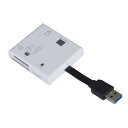 Digio2 USB3.0 マルチ カードリーダー UHS-I対応 ホワイト CRW-37M74W
