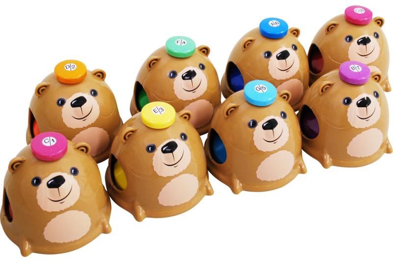 KC ミュージックベル (デスクベル) 8音 セット Bear Desk Bells MB-8DB