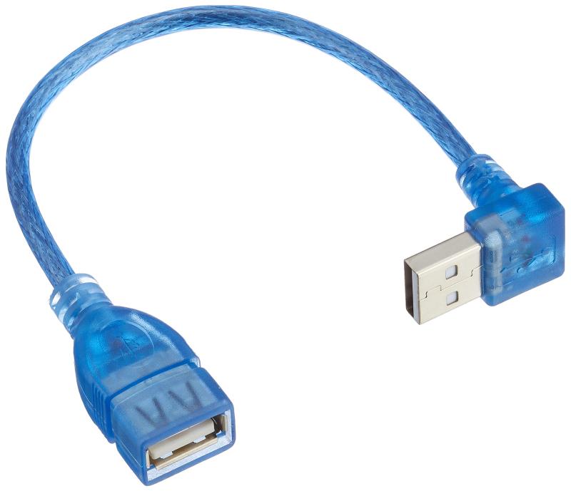 変換名人 USB(A)延長ケーブル [ 横向きL型・オス - メス ] [ 20cm ] USBA-CA20LL parent