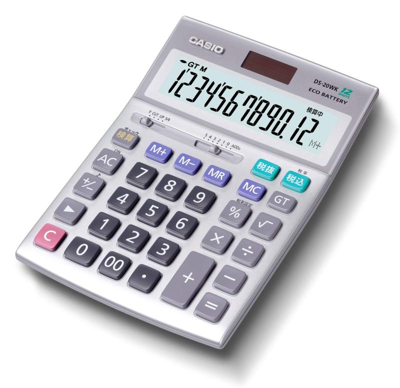 カシオ 本格実務電卓 12桁 検算機能 グリーン購入法適合 デスクタイプ DS-20WK-N
