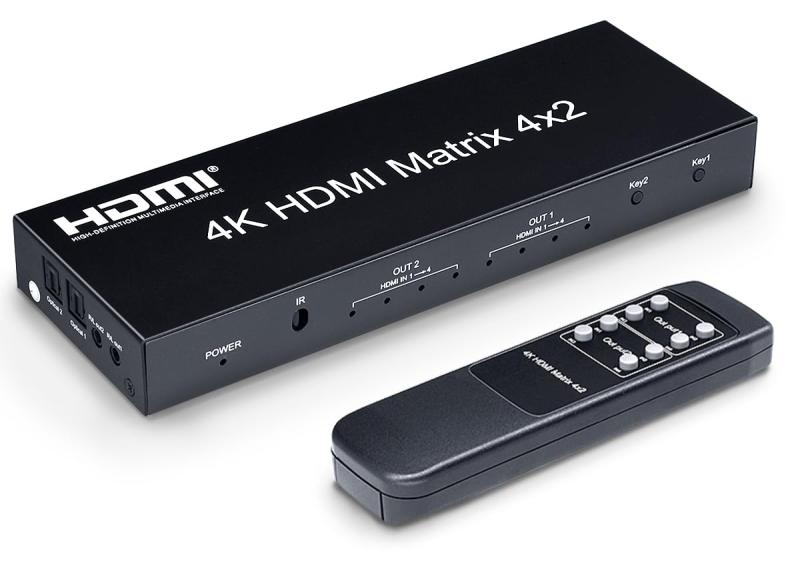 ELEVIEW 4K 60Hz HDRΉ HDMI }gbNX ZN^[ 4 2o   (fW^E3.5mmXeIo)bHDMI2.0 HDCP2.2 قȂ𑜓xo͉\ _EXP[@\ hdmi ؑ z Xv