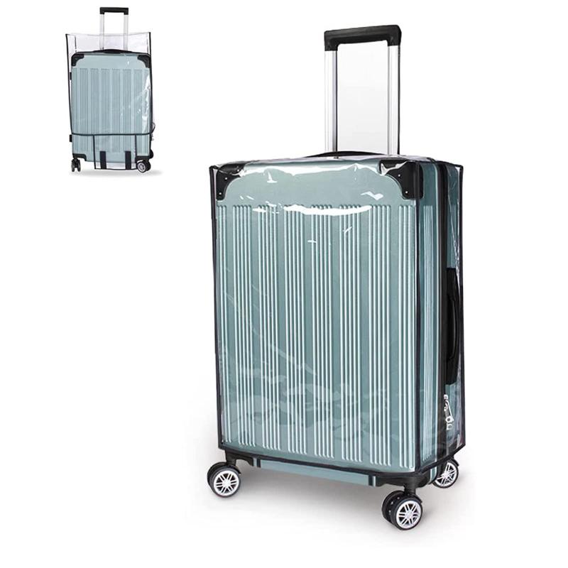 [DFsucces] スーツケースカバー 透明 防水 雨カバー PVC素材 傷防止 汚れ防止 出張旅行海外荷物箱用 ラゲッジカバー キャリーバッグ保護