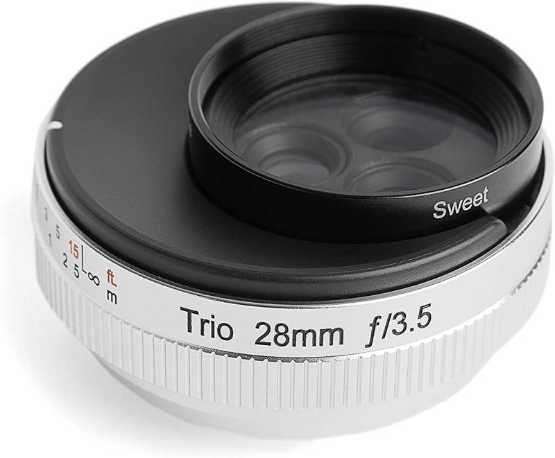 Lensbaby 単焦点レンズ Trio 28 28mm F3.5 Sweet/Velvet/twist切替式 マニュアルフォーカス シルバー