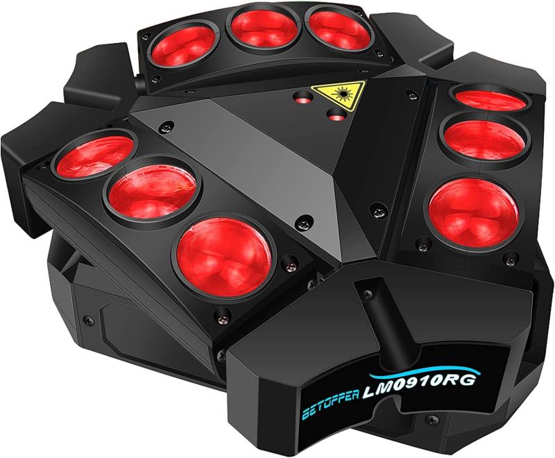 BETOPPER ステージライト 舞台照明 LED スパイダー ムービングヘッド RGBW 8x8W DMX512 ムービングライト ディスコライト スポットライト ストロボ効果 照明ライト LED照明 回転 音声起動