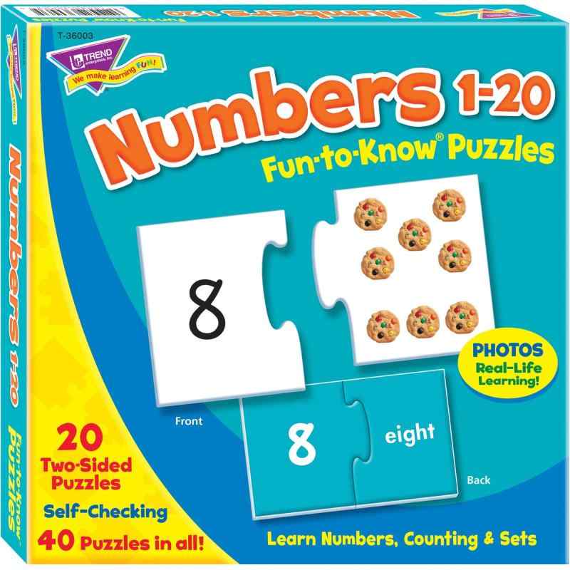 gh pP pY 120̐ Trend Fun to Know Puzzles Numbers 1-20 T-36003