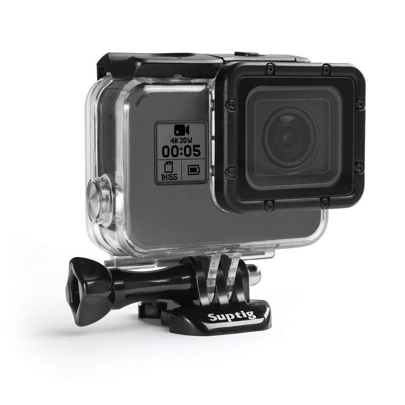 SuptigケースハウジングGopro Hero 5用防水ケースGopro Hero 7 Black Hero 6 Hero 2018アクションカメラWaterpoof 147ft 45M 