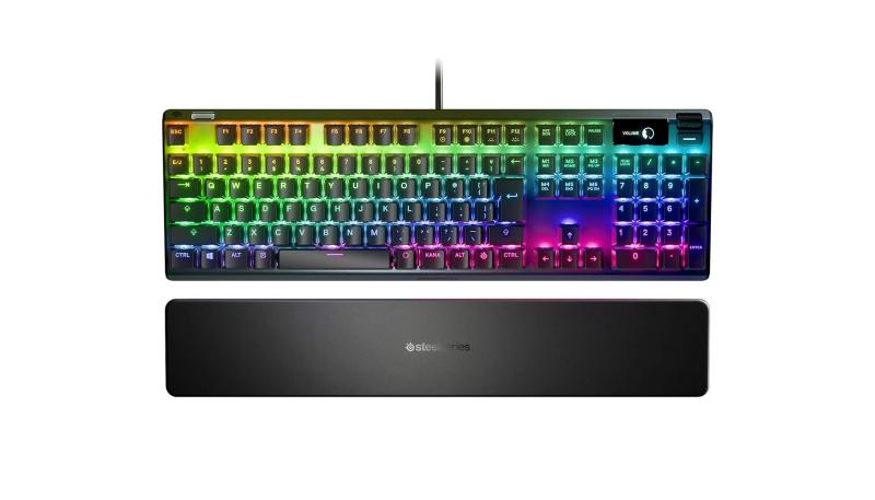 SteelSeries ゲーミングキーボード 青軸 有線 日本語配列 有機ELディスプレイ搭載 Apex 7 Blue Switch 64772