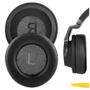 Geekria イヤーパッド QuickFit 互換性 パッド アーカーゲー AKG K845BT, K845, K545, K540 ヘッドホンに対応 パッド イヤー/イヤーカップ (プロテインレザー/ブラック)