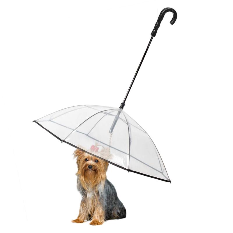 Enjoying 犬用傘 梅雨対応 雨具 無地 大判 小型犬 ペット用傘 防雨防雪 散歩用品 調整可能な 犬 傘