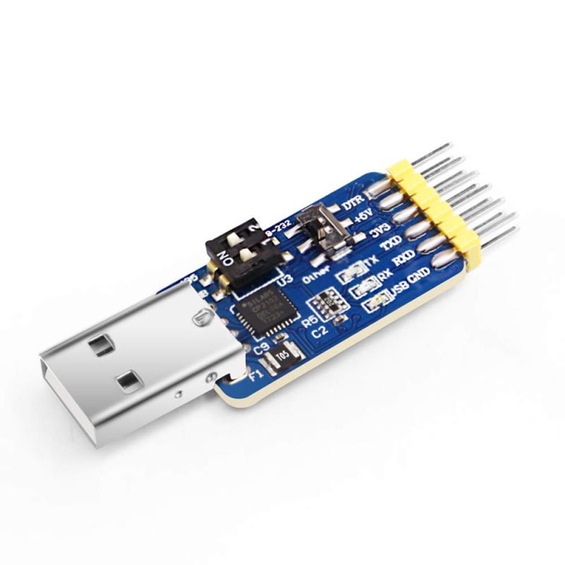 WITMOTION USB-UART 6イン1 マルチファンクション （USB-TTL / RS485 / 232、TTL-RS232 / 485、232〜485）シリアル アダプタ、CP2102 モジュール 付 Windows 7、8、Linux、Arduino 対応 開発 プロジェクト 用