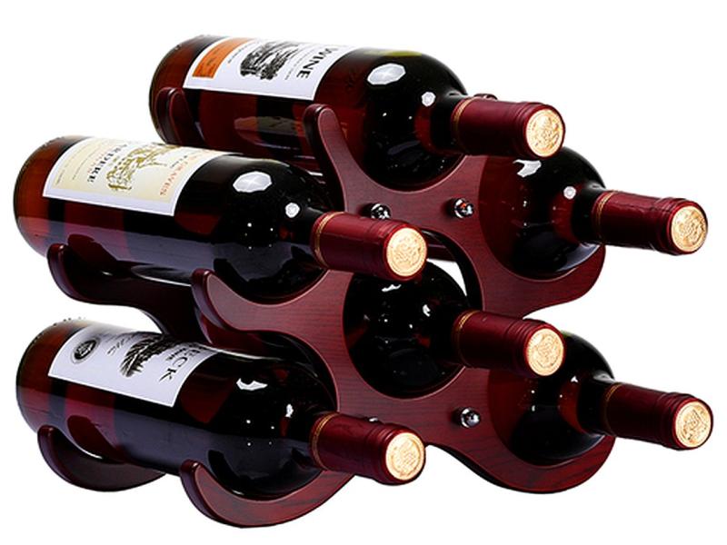 Anberotta 木製 ワインラック ホルダー ワイン シャンパン ボトル ウッド 収納 ケース スタンド インテリア W32
