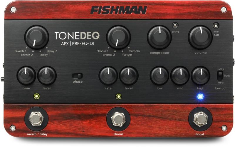 FISHMAN FX ToneDEQ AFX Preamp, EQ and DI with Dual Effects