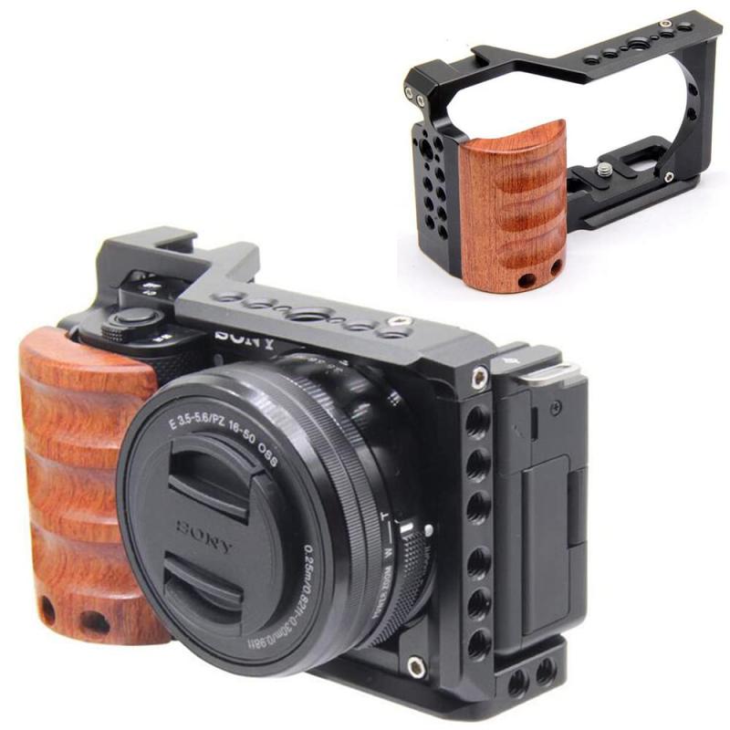 Taoricup Sony ZV-E10 カメラ 対応 アルミ合金製保護ケース/拡張可能なケージ/バンド木製ハンドル