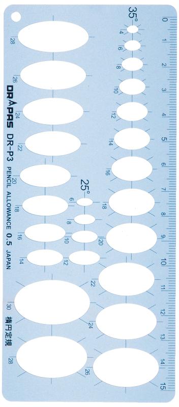 ドラパス テンプレート P型 楕円定規 P-3B ブルー 31633品番:31633主な素材:プラスチック商品モデル番号:31633梱包サイズ:19.5 x 7.7 x 0.2cm梱包重量:9g