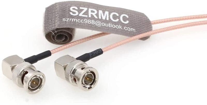 SZRMCC 直角BNCオスから直角BNCオス75オームHD-SDI3G RG179 ARRI REDBlackmagicカメラ用ビデオ同軸ケーブルAtomosSmallHDモニター