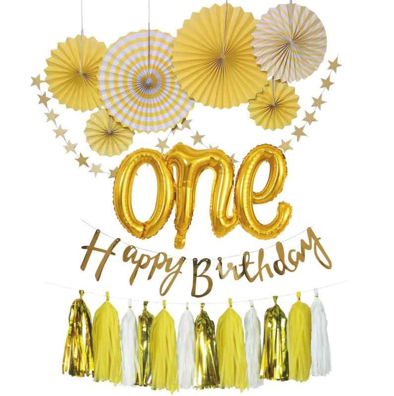 grattis 誕生日 ONE one 1歳 パーティー 飾り バルーン ハッピーバースデー 100days 100日 セット 風船 ガーランド