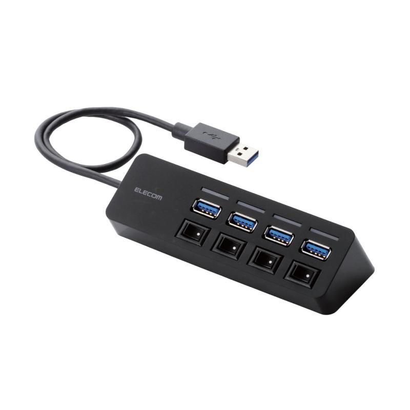 GR USB3.0 nu 4|[g oXp[ }Olbgt MacBook / Surface Pro / Chromebook m[gPC Nintendo SwitchΉ ubN U3H-S418BBK