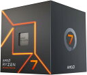AMD Ryzen 7 7700, with Wraith Prism Cooler 3.8GHz 8コア / 16スレッド 40MB 65W 100-100000592BOX 三年 並行輸入品