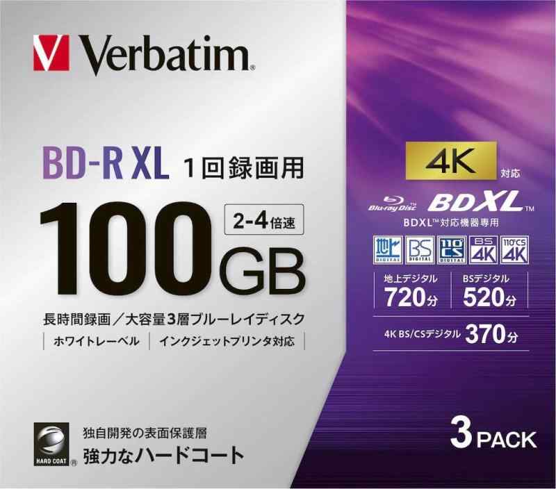 OHP~JfBA 1^p BD-R XL e100GB 4KΉ 3wu[CfBXNi2-4{ 3PACKj